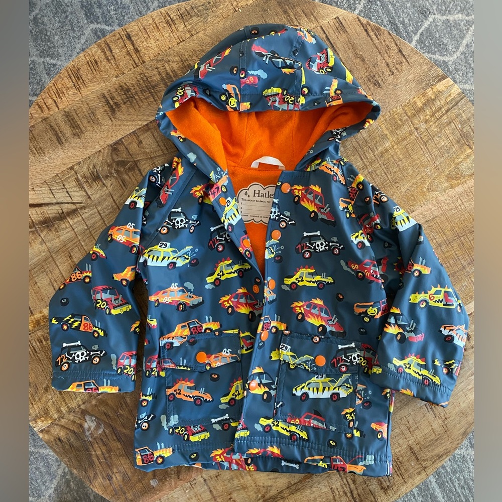 Hatley Racecar Button-Up Raincoat